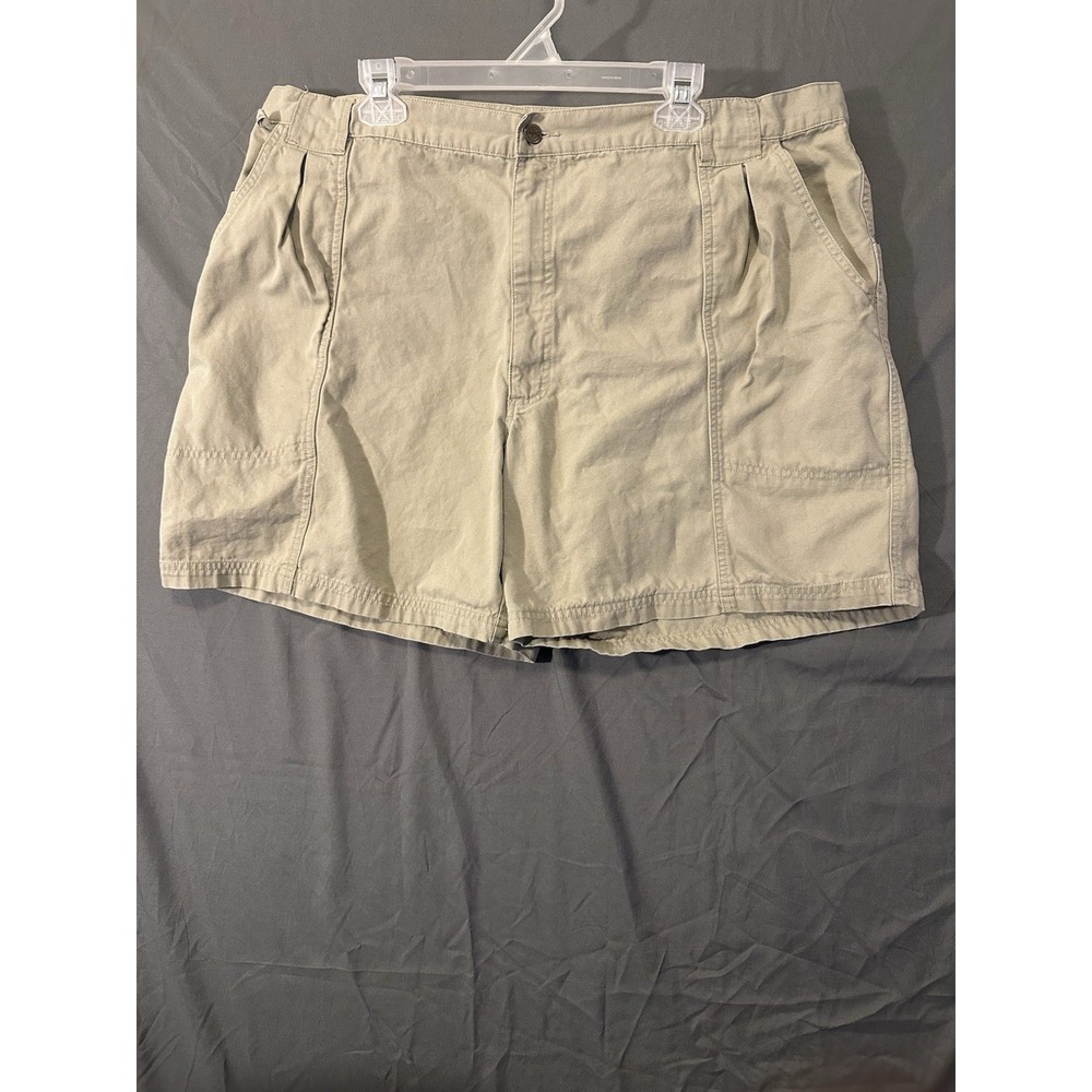 Vintage Woolrich Shorts Men 44 Khaki Fieldstone Canvas Cargo Safari Outdoor Hike